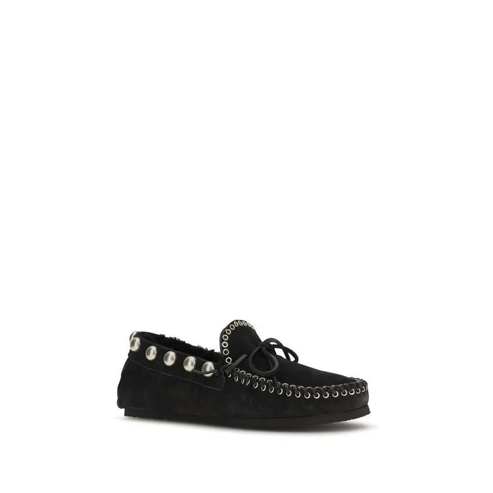 Isabel Marant Sample Sale | Isabel Marant Black Calf Leather Bos Taurus Slip-On Loafers - | Designer outlet