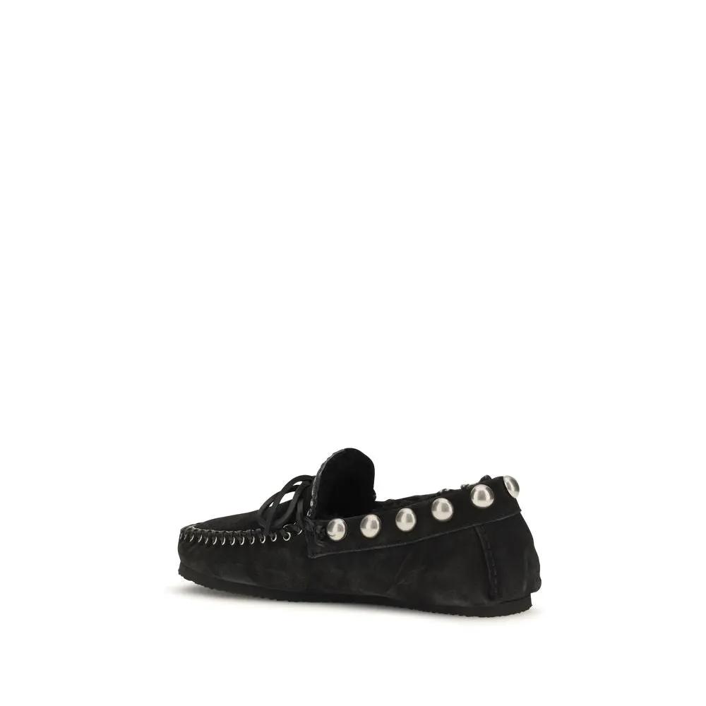 Isabel Marant Sample Sale | Isabel Marant Black Calf Leather Bos Taurus Slip-On Loafers - | Designer outlet