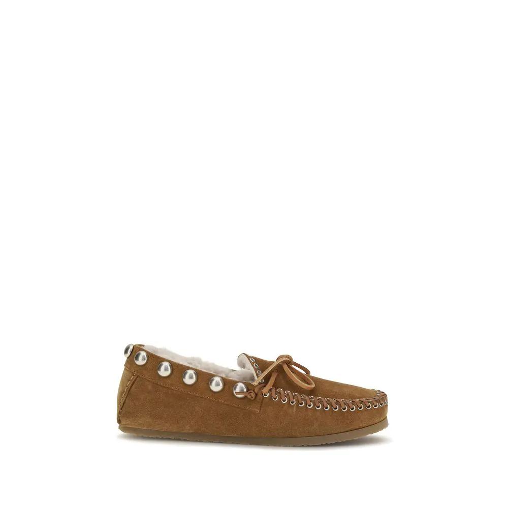 Isabel Marant Sample Sale | Isabel Marant Brown Calf Leather Bos Taurus Slip-On Loafers - | Designer outlet