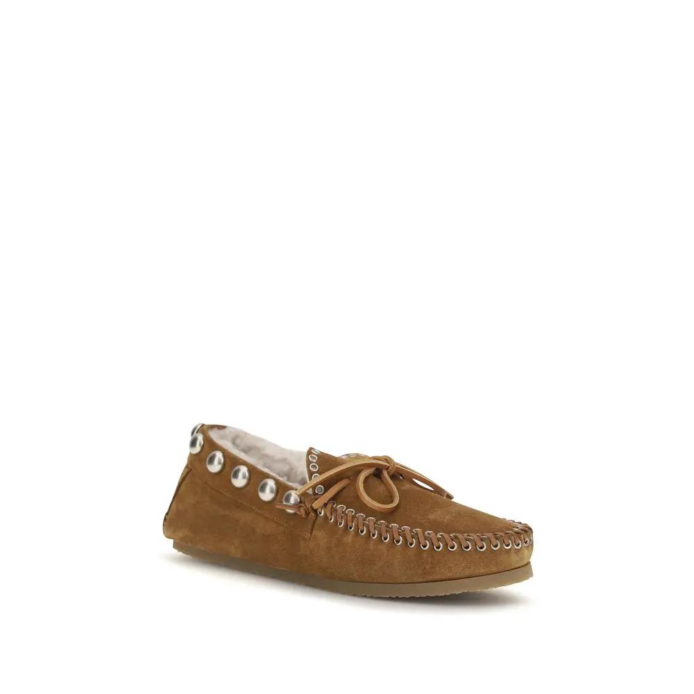 Isabel Marant Sample Sale | Isabel Marant Brown Calf Leather Bos Taurus Slip-On Loafers - | Designer outlet