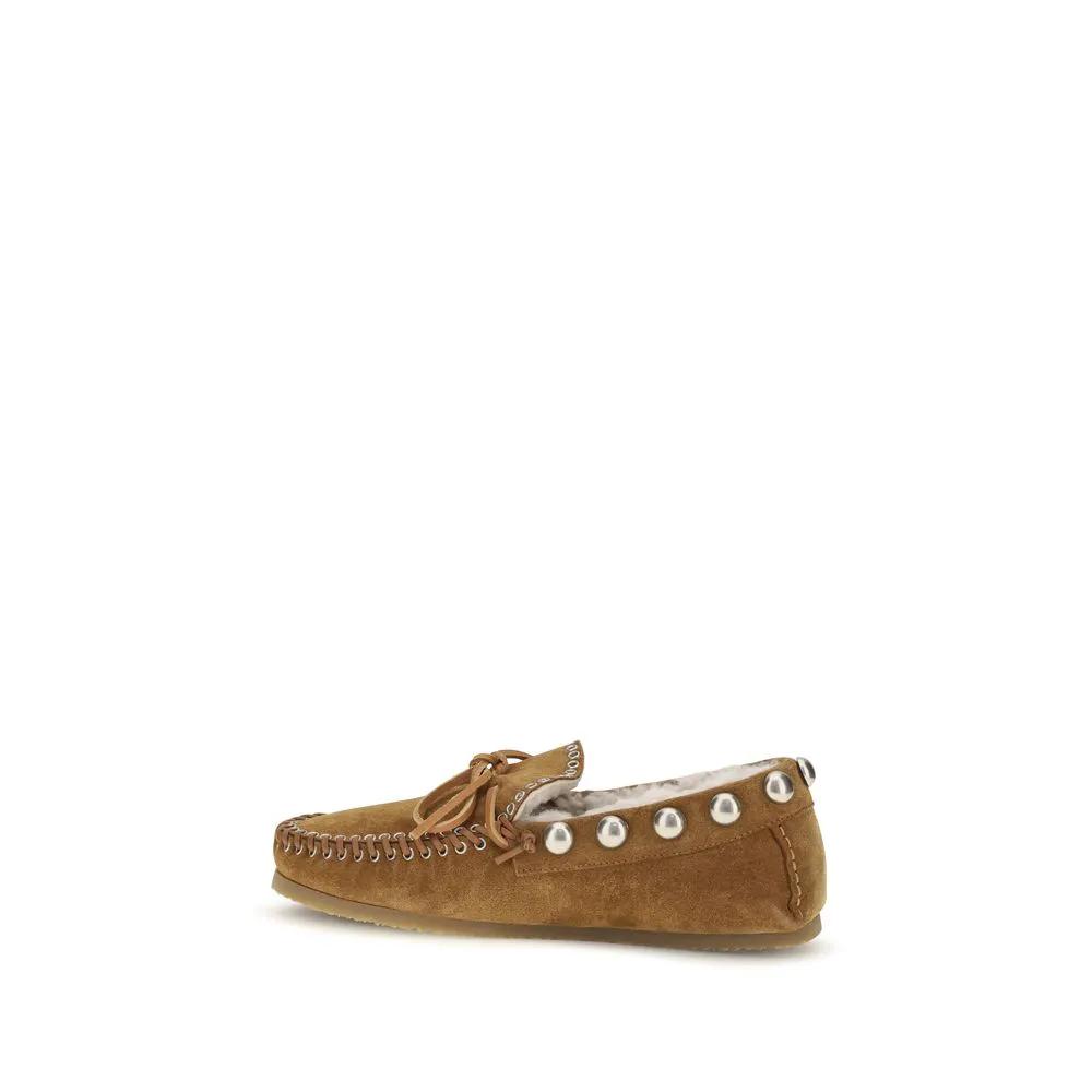 Isabel Marant Sample Sale | Isabel Marant Brown Calf Leather Bos Taurus Slip-On Loafers - | Designer outlet