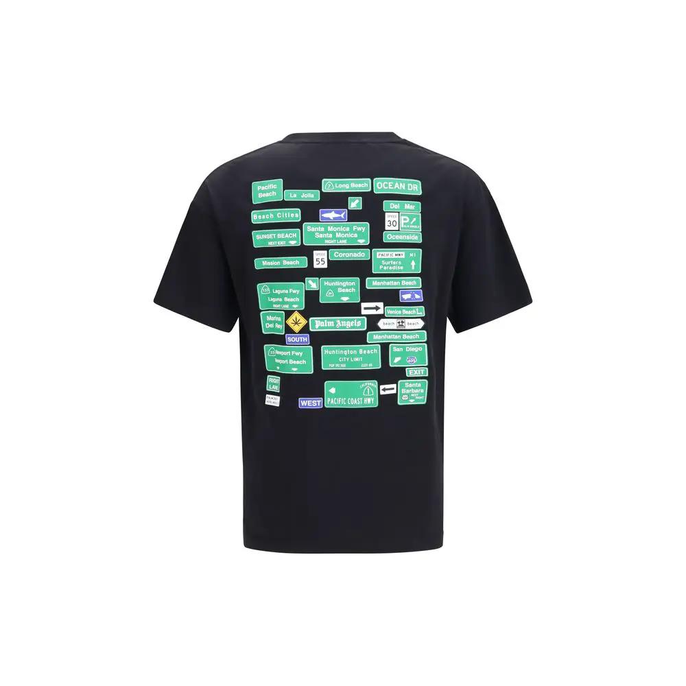Palm Angels Sample Sale | Palm Angels Black Cotton T-Shirt - | Designer outlet