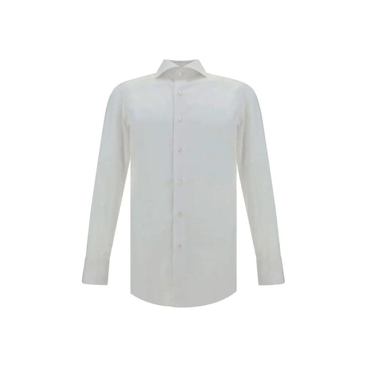 Finamore Sample Sale | Finamore White Cotton Dress Shirt - | Designer outlet