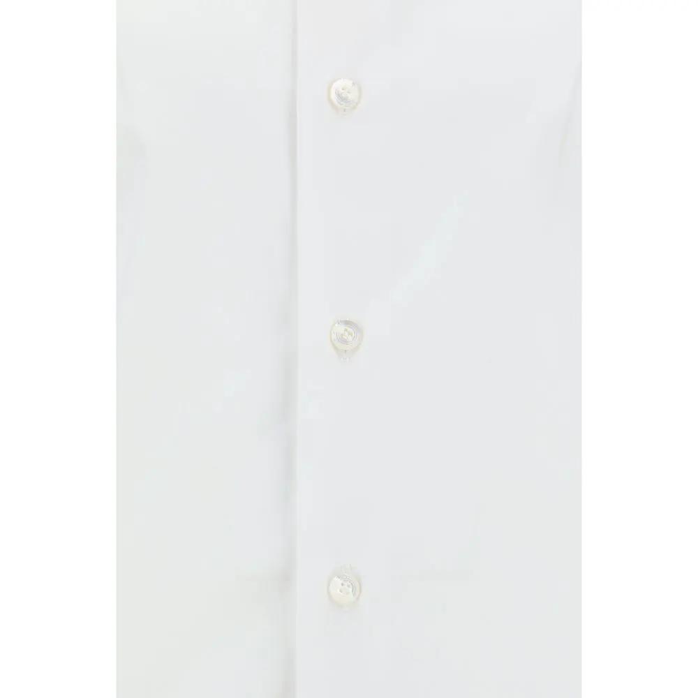 Finamore Sample Sale | Finamore White Cotton Dress Shirt - | Designer outlet