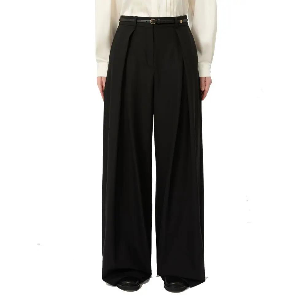Max Mara Sample Sale | Max Mara Black Elastane Casual Pants - | Designer outlet