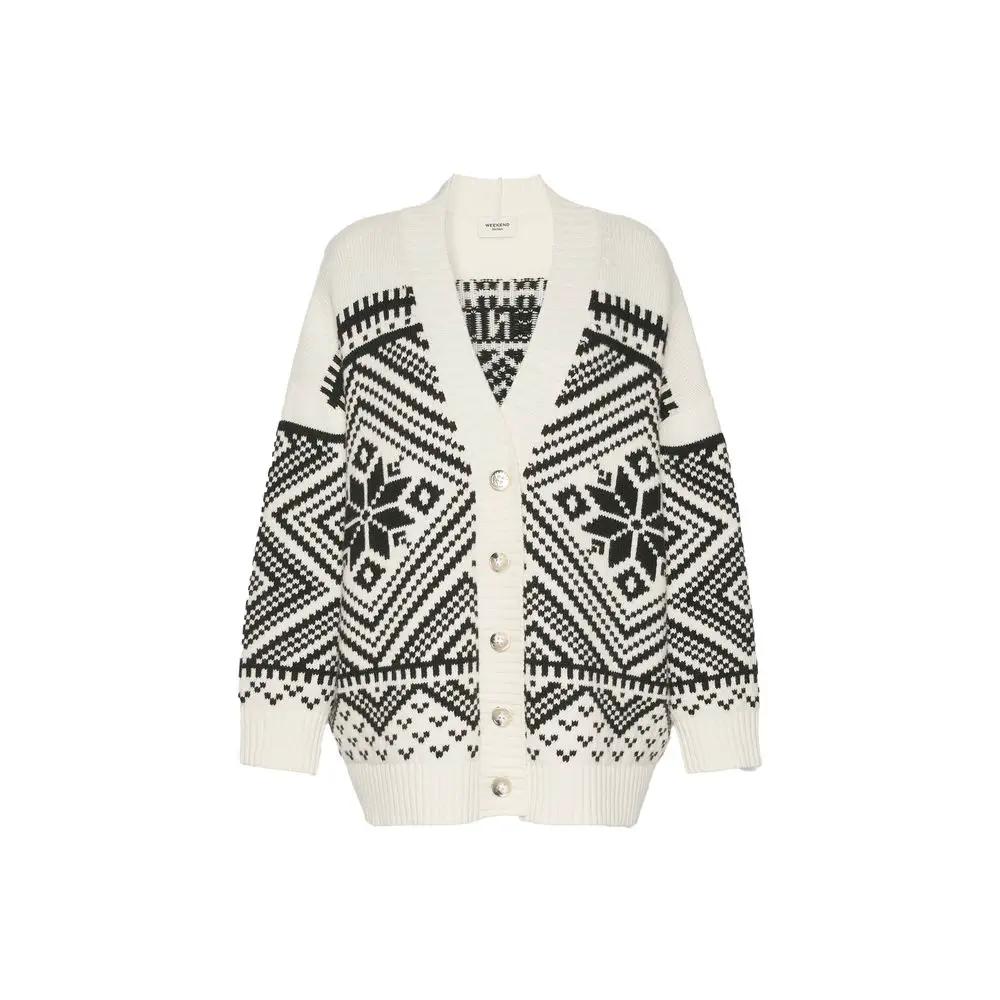 Max Mara Sample Sale | Max Mara White Virgin Wool Cardigan - | Designer outlet