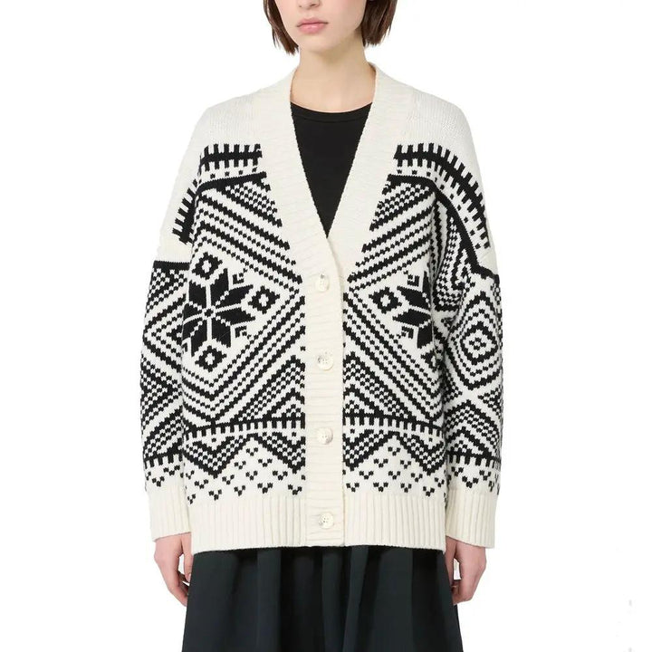 Max Mara Sample Sale | Max Mara White Virgin Wool Cardigan - | Designer outlet