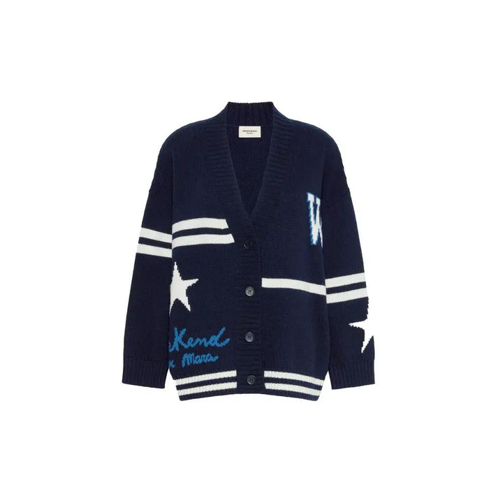 Max Mara Sample Sale | Max Mara Blue Virgin Wool Cardigan - | Designer outlet