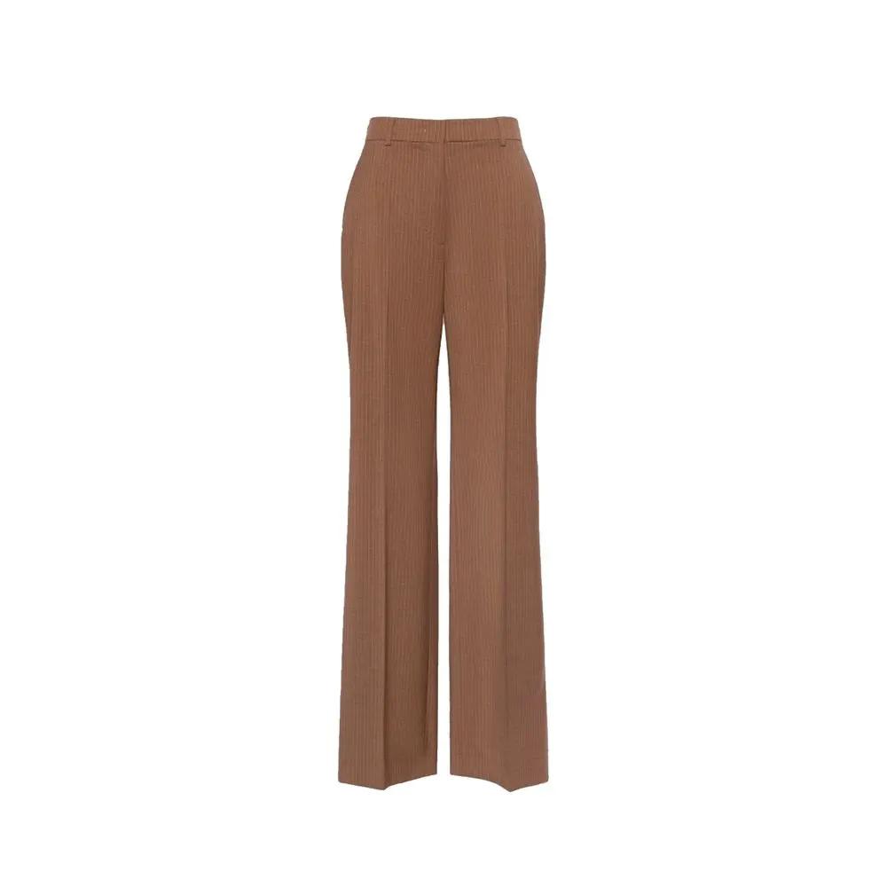 Max Mara Sample Sale | Max Mara Brown Virgin Wool Dress Pants - | Designer outlet