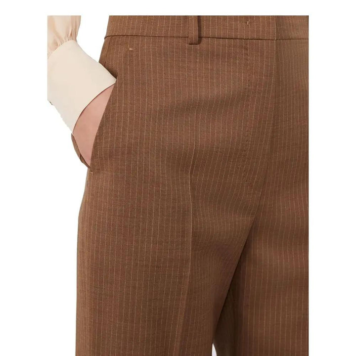 Max Mara Sample Sale | Max Mara Brown Virgin Wool Dress Pants - | Designer outlet