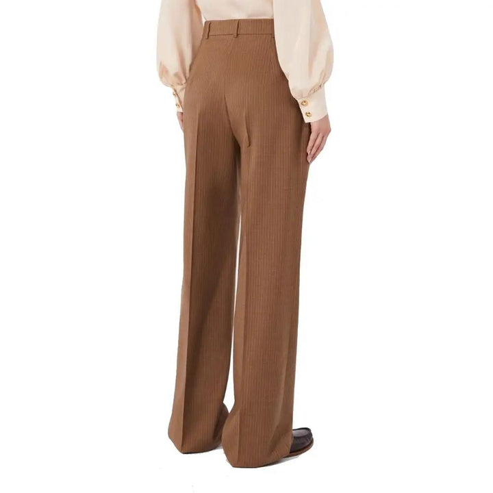 Max Mara Sample Sale | Max Mara Brown Virgin Wool Dress Pants - | Designer outlet