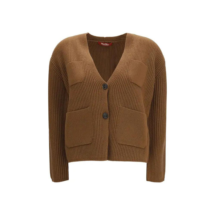 Max Mara Sample Sale | Max Mara Brown Wool Oves Aries Cardigan - | Designer outlet