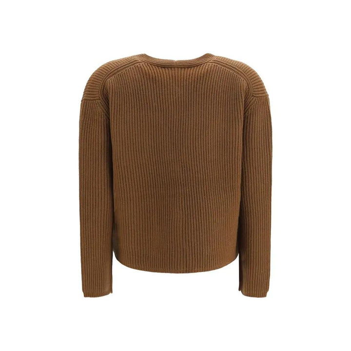 Max Mara Sample Sale | Max Mara Brown Wool Oves Aries Cardigan - | Designer outlet