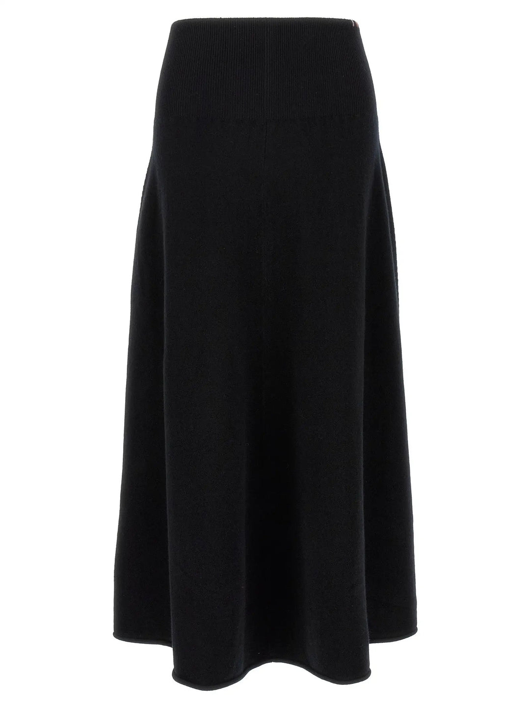Extreme Cashmere Sample Sale | Extreme Cashmere Black Cashmere Midi Skirt - | Designer outlet
