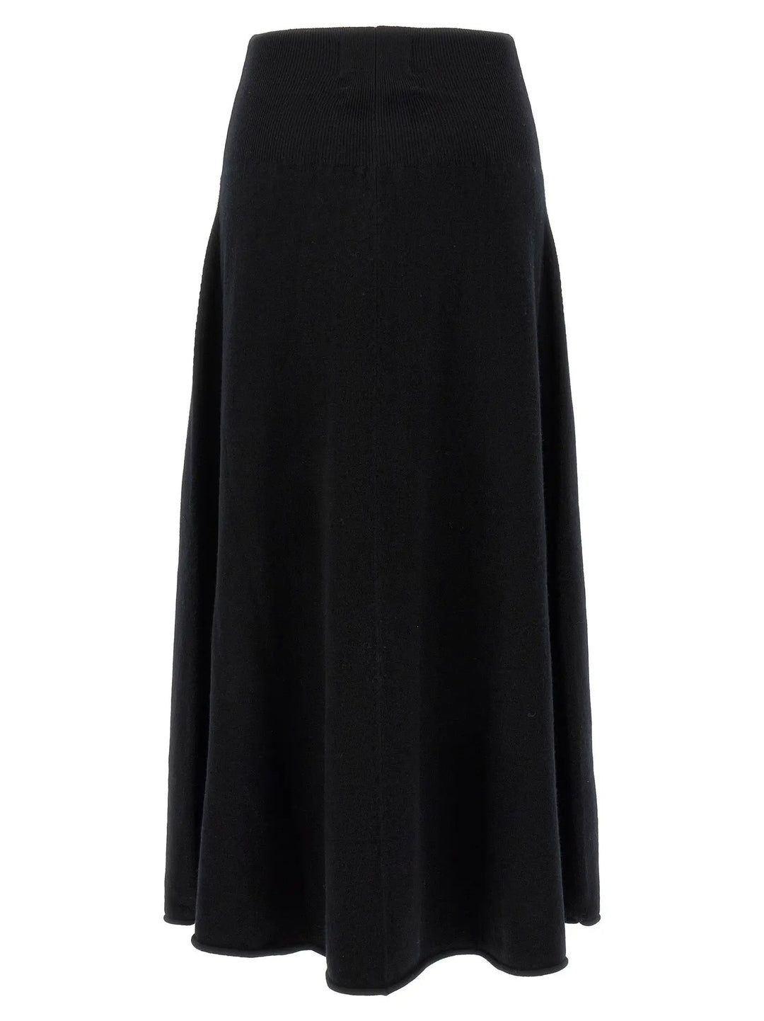 Extreme Cashmere Sample Sale | Extreme Cashmere Black Cashmere Midi Skirt - | Designer outlet
