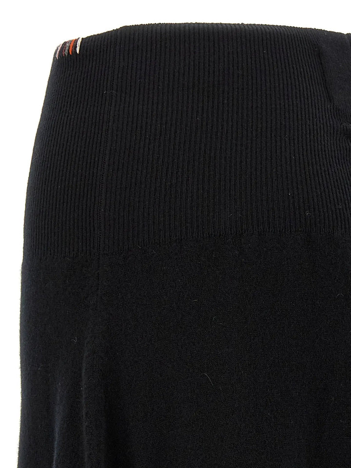 Extreme Cashmere Sample Sale | Extreme Cashmere Black Cashmere Midi Skirt - | Designer outlet