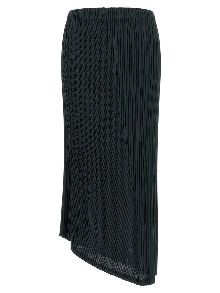Issey Miyake Sample Sale | Issey Miyake Blue Polyester Midi Skirt - | Designer outlet