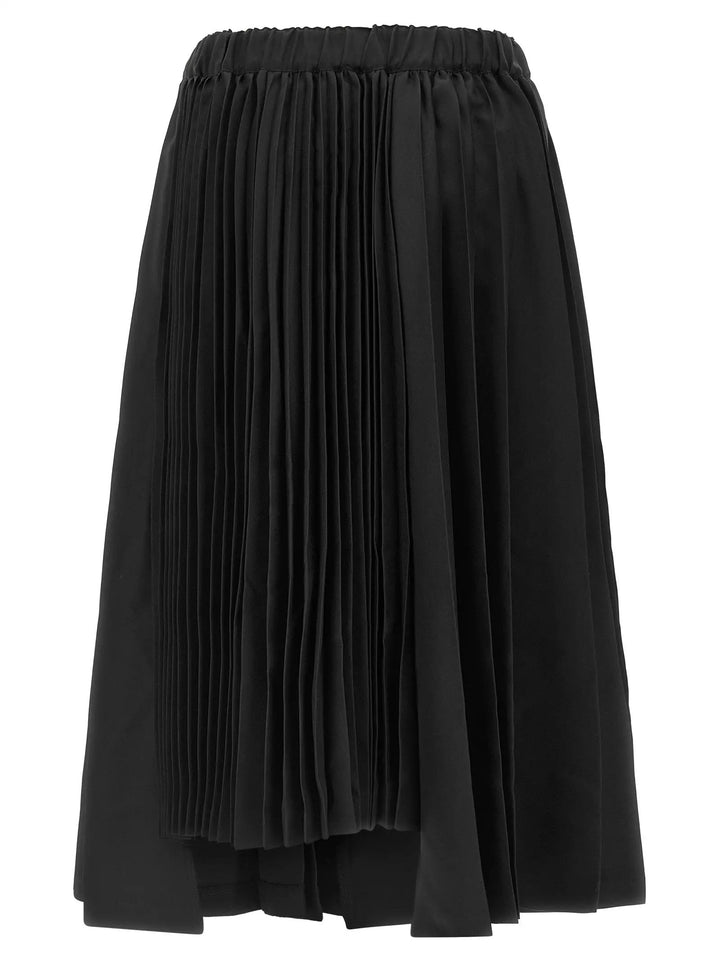 Comme Des Garçons Sample Sale | Comme Des Garçons Black Polyester Long Skirt - | Designer outlet