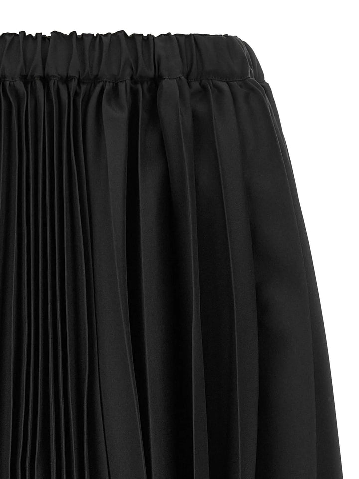 Comme Des Garçons Sample Sale | Comme Des Garçons Black Polyester Long Skirt - | Designer outlet