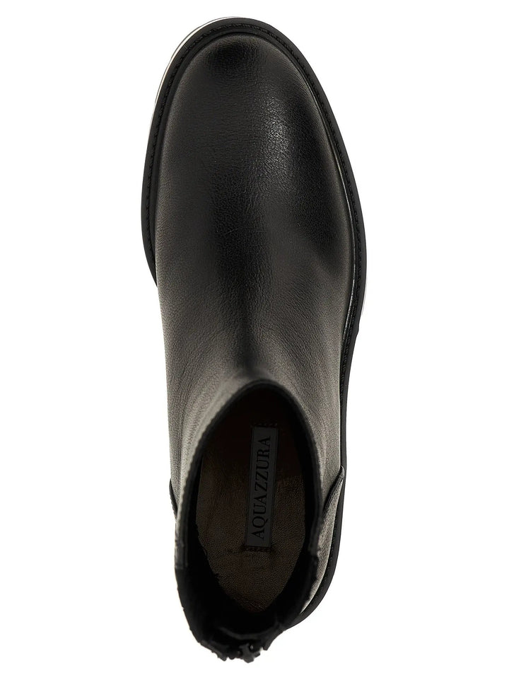 Aquazzura Sample Sale | Aquazzura Black Calfskin Ankle Boots - | Designer outlet
