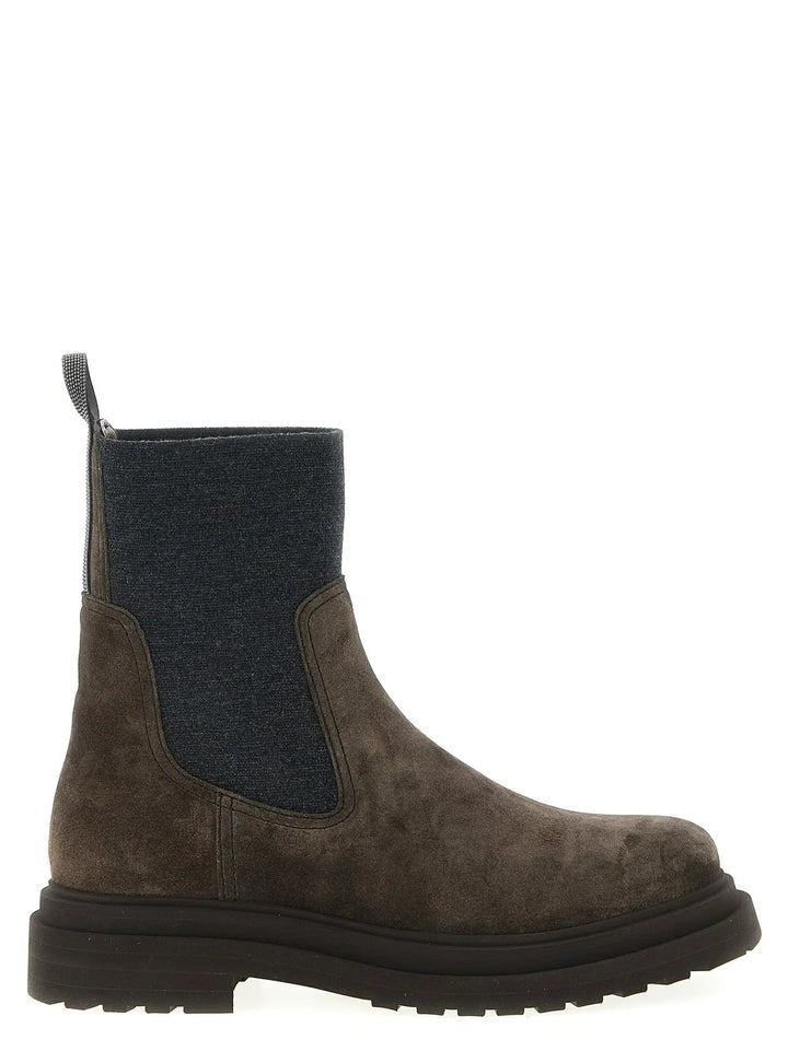 Brunello Cucinelli Sample Sale | Brunello Cucinelli Brown Calfskin Ankle Boots - | Designer outlet
