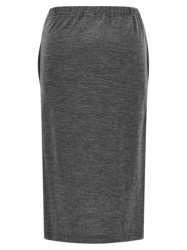 Junya Watanabe Sample Sale | Junya Watanabe Gray Wool Midi Skirt - | Designer outlet