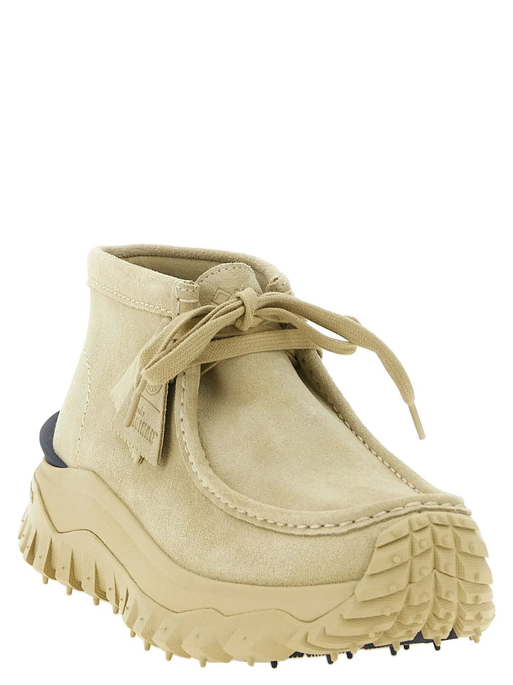 Moncler Sample Sale | Moncler Beige Leather Ankle Boots - | Designer outlet