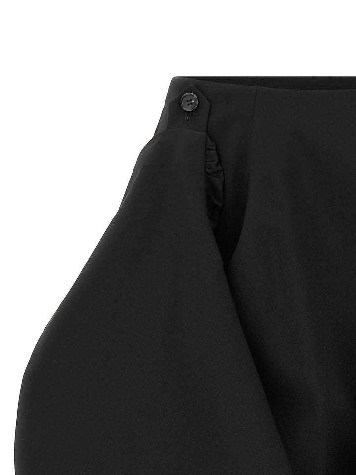 Comme Des Garçons Sample Sale | Comme Des Garçons Black Wool Midi Skirt - | Designer outlet