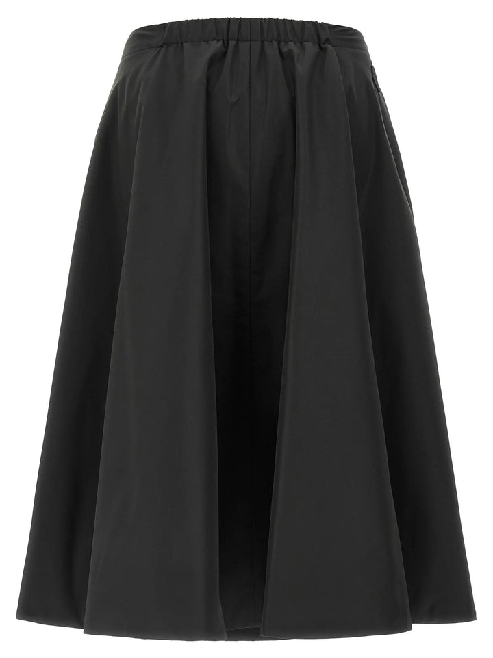 Moncler Sample Sale | Moncler Black Polyester Midi Skirt - | Designer outlet