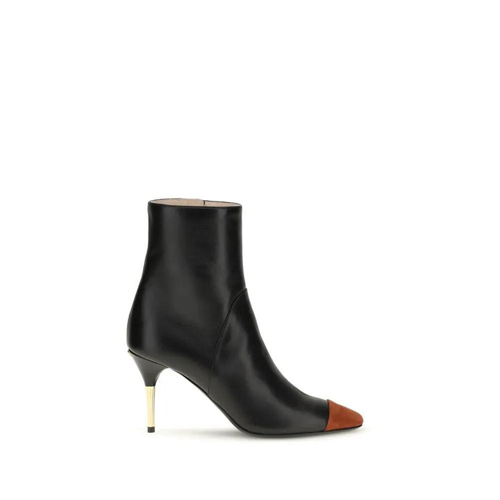 Valentino Garavani Sample Sale | Valentino Garavani Black Calf Leather Bos Taurus Ankle Boots - | Designer outlet