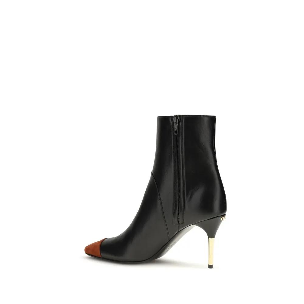 Valentino Garavani Sample Sale | Valentino Garavani Black Calf Leather Bos Taurus Ankle Boots - | Designer outlet