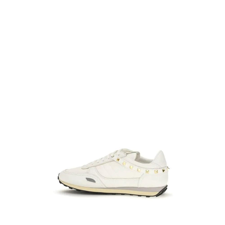Valentino Garavani Sample Sale | Valentino Garavani White Calf Leather Bos Taurus Athletic Sneakers - | Designer outlet