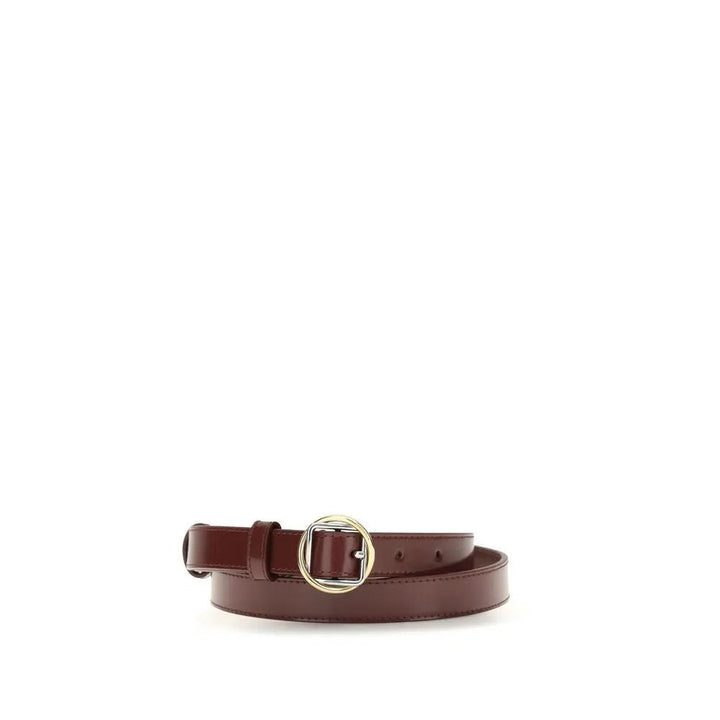 Jacquemus Sample Sale | Jacquemus Bordeaux Calf Leather Bos Taurus Thin Belt - | Designer outlet