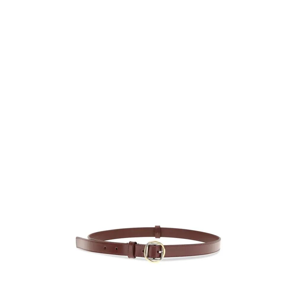 Jacquemus Sample Sale | Jacquemus Bordeaux Calf Leather Bos Taurus Thin Belt - | Designer outlet