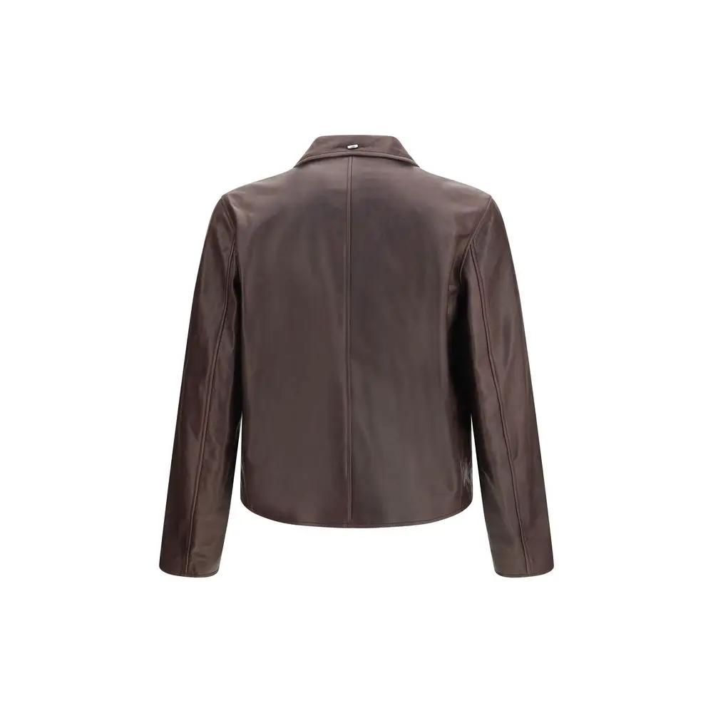 Our Legacy Sample Sale | Our Legacy Brown Calf Leather Bos Taurus Leather Jacket - | Designer outlet