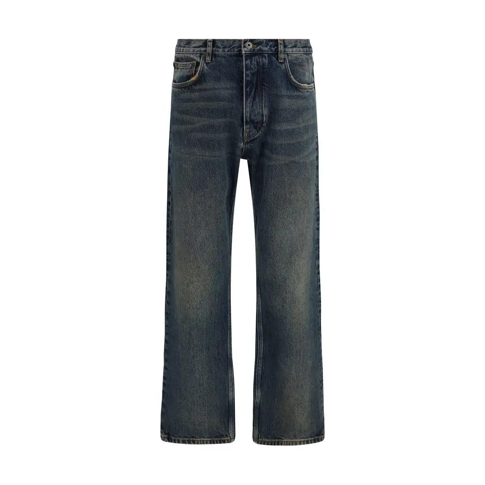 Off-White Sample Sale | Off-White Blue Cotton Straight-Leg Jeans - | Designer outlet