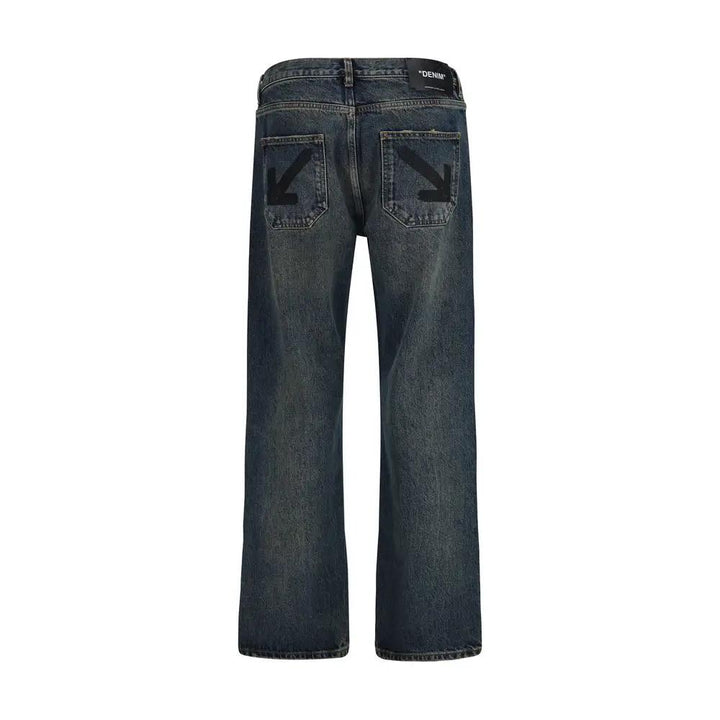 Off-White Sample Sale | Off-White Blue Cotton Straight-Leg Jeans - | Designer outlet