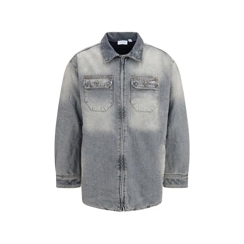 Off-White Sample Sale | Off-White Gray Cotton Denim Jacket - | Designer outlet