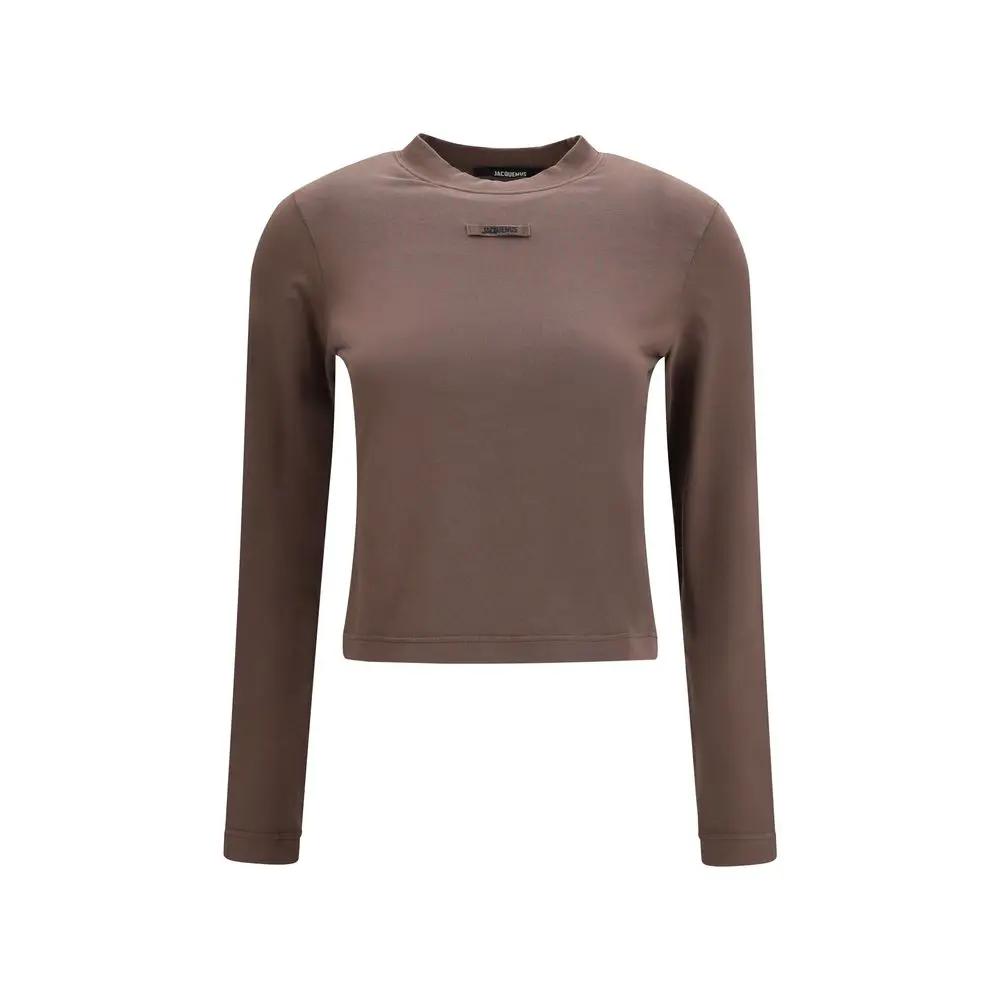 Jacquemus Sample Sale | Jacquemus Brown Cotton Long Sleeve T-Shirt - | Designer outlet