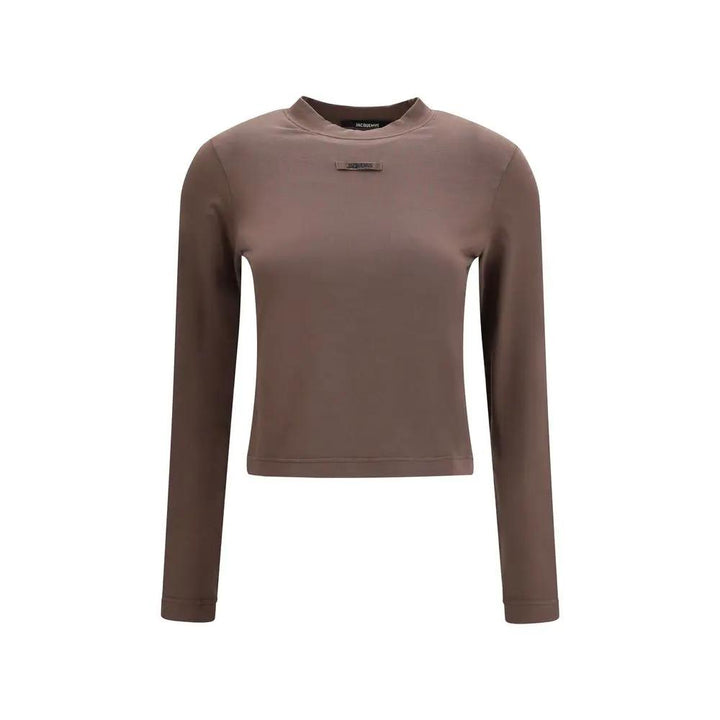 Jacquemus Sample Sale | Jacquemus Brown Cotton Long Sleeve T-Shirt - | Designer outlet