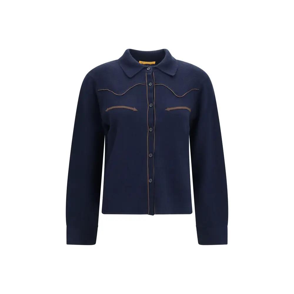 Guest in Residence Sample Sale | Guest in Residence Blue Cashmere Dress Shirt - | Designer outlet