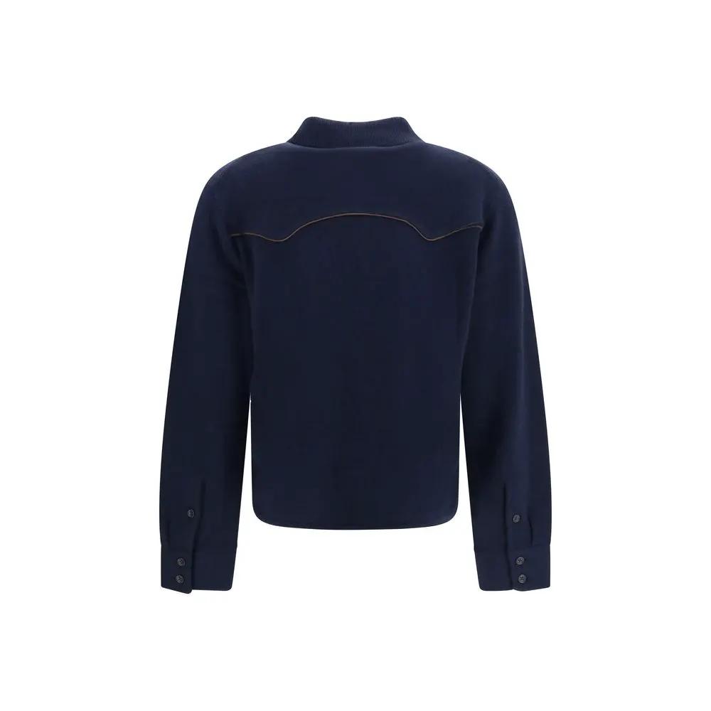 Guest in Residence Sample Sale | Guest in Residence Blue Cashmere Dress Shirt - | Designer outlet