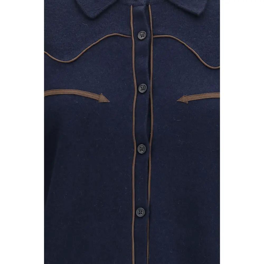 Guest in Residence Sample Sale | Guest in Residence Blue Cashmere Dress Shirt - | Designer outlet