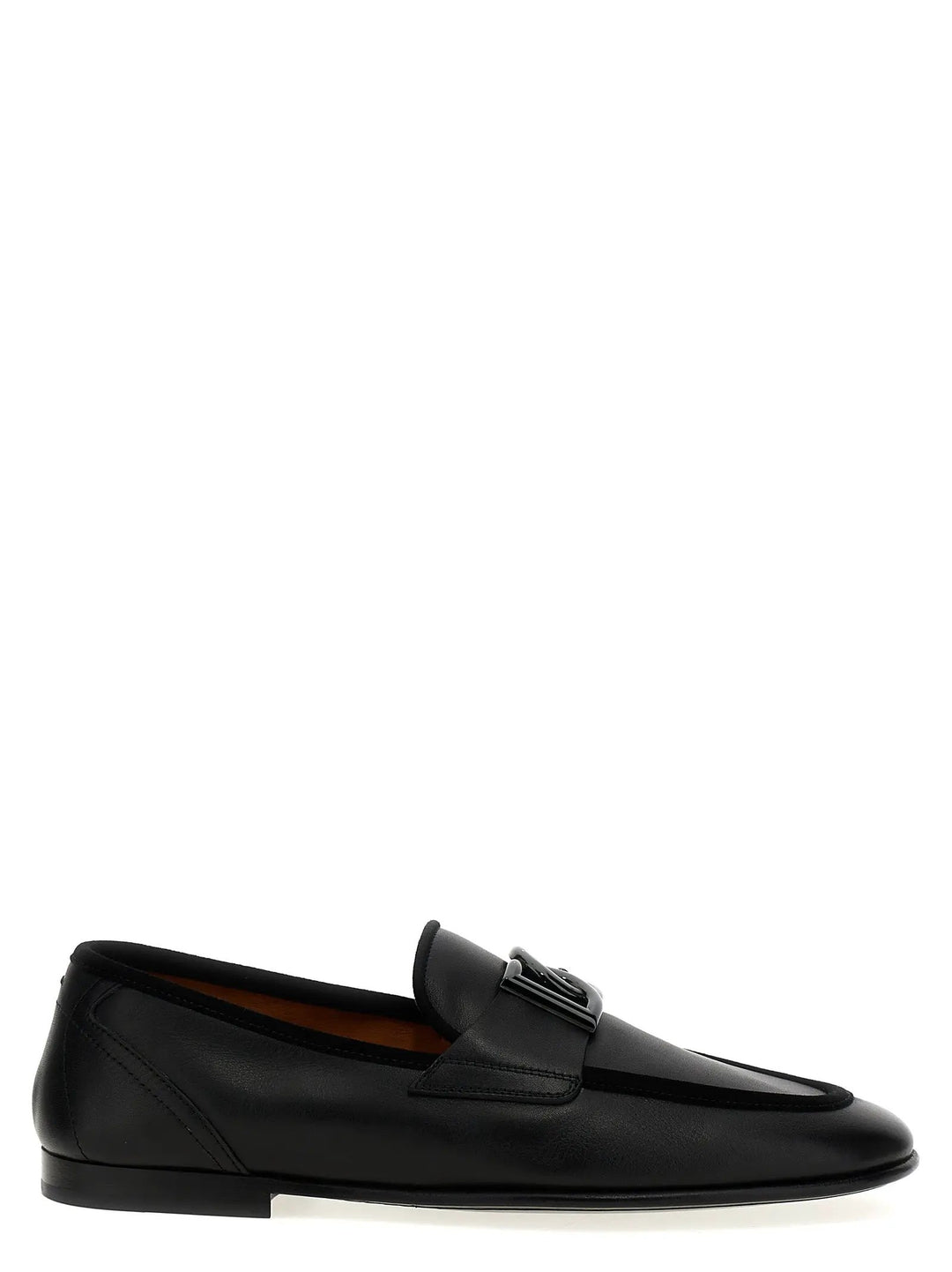 Dolce & Gabbana Sample Sale | Dolce & Gabbana Black Calfskin Slip-On Loafers - | Designer outlet