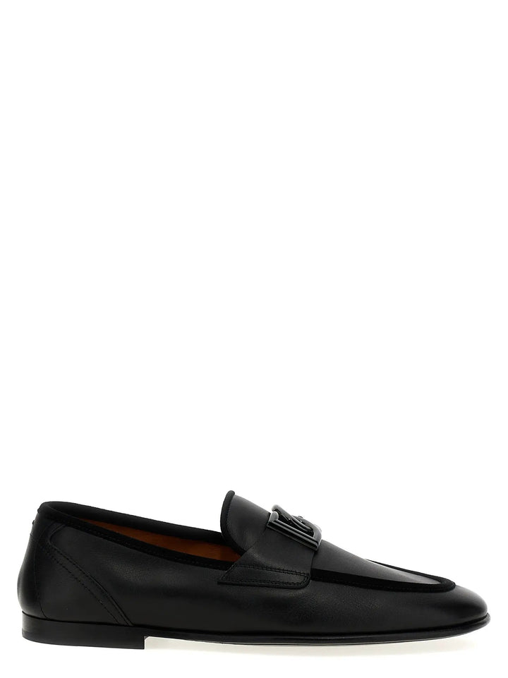 Dolce &amp; Gabbana Sample Sale | Dolce &amp; Gabbana Black Calfskin Slip-On Loafers - | Designer outlet
