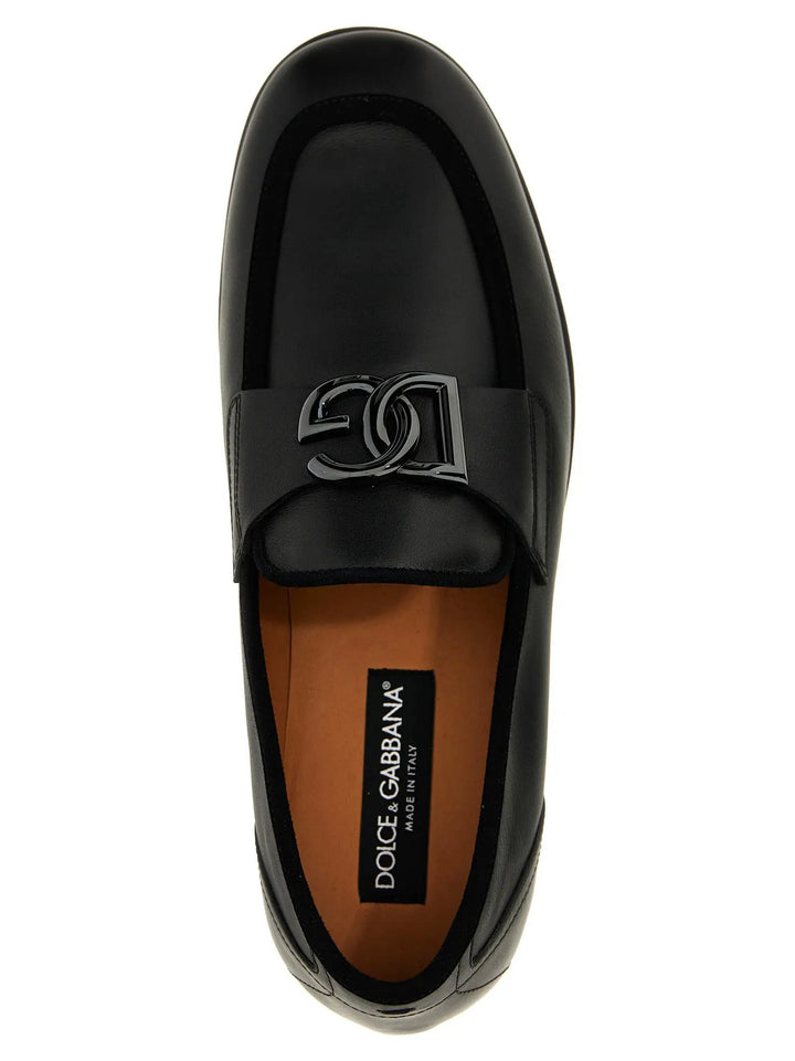 Dolce &amp; Gabbana Sample Sale | Dolce &amp; Gabbana Black Calfskin Slip-On Loafers - | Designer outlet