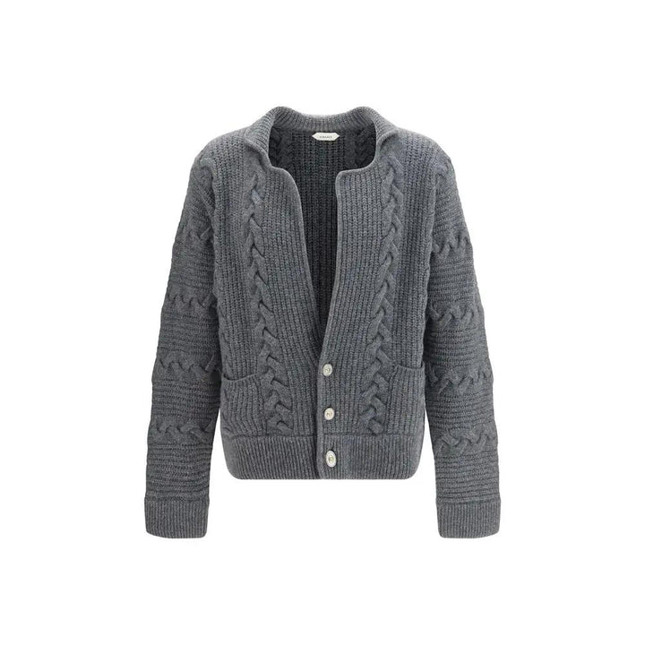 Versace Sample Sale | Versace Gray Wool Oves Aries Cardigan - | Designer outlet