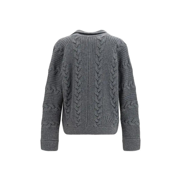 Versace Sample Sale | Versace Gray Wool Oves Aries Cardigan - | Designer outlet