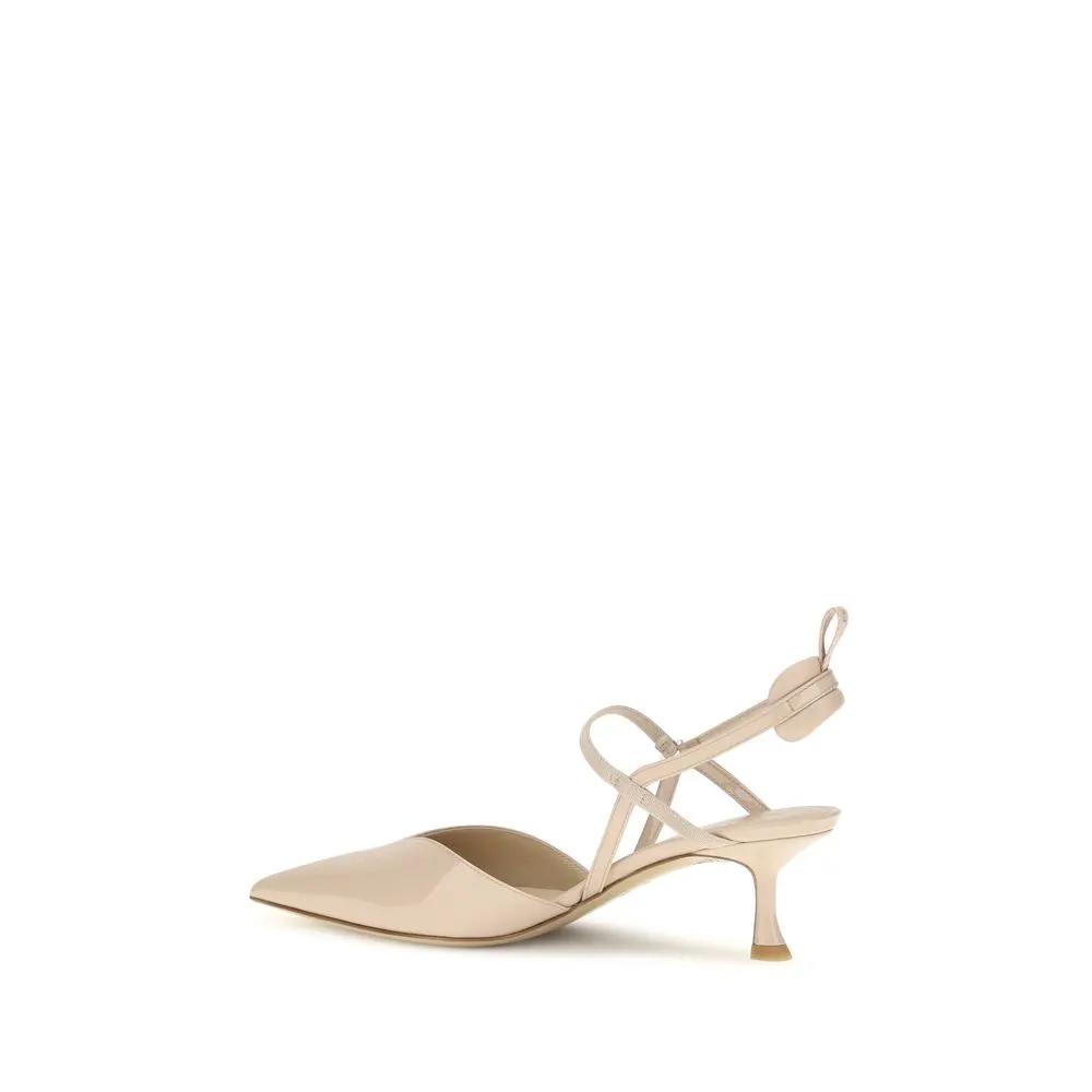 Fendi Sample Sale | Fendi Beige Calf Leather Bos Taurus Pumps - | Designer outlet