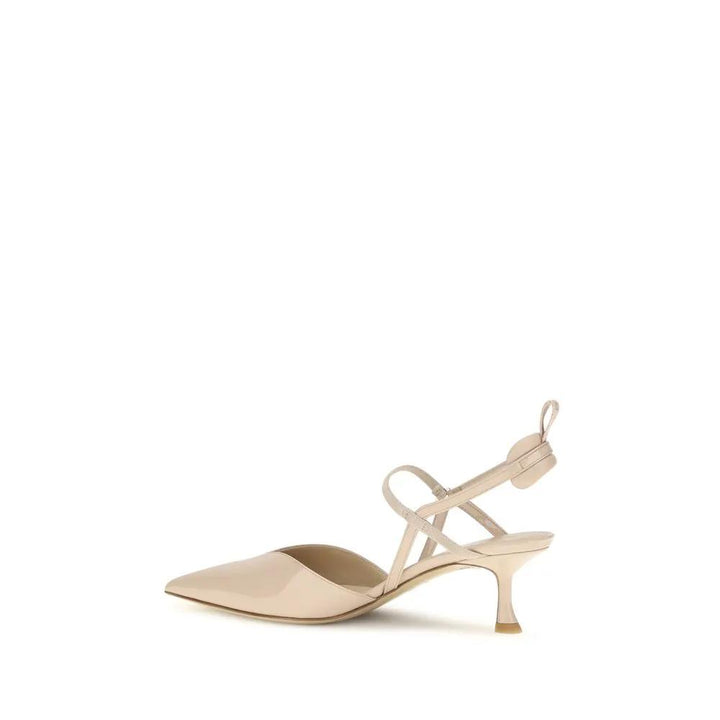 Fendi Sample Sale | Fendi Beige Calf Leather Bos Taurus Pumps - | Designer outlet